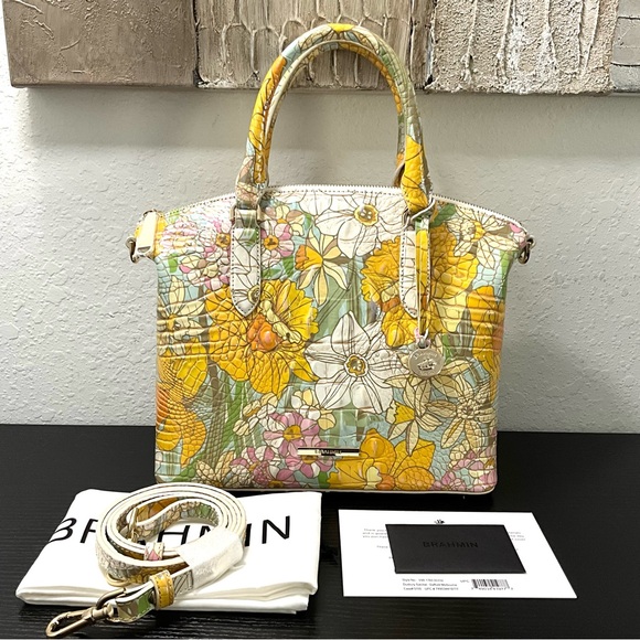 Brahmin Medium Duxbury Satchel DAFFODIL MELBOURNE W/Leather Eye NWT - Picture 1 of 8